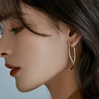 kimitoshi2022 temperament net red earrings roundface slim longpersonality earrings