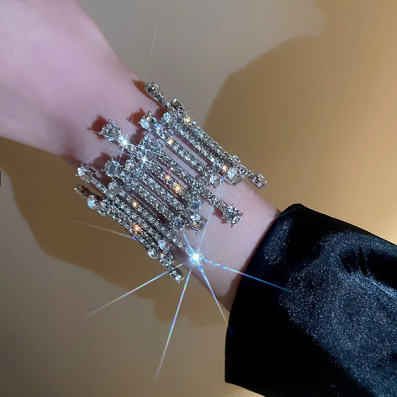 FYUAN модный геометрический циркониевый браслет с кристаллами для женщин