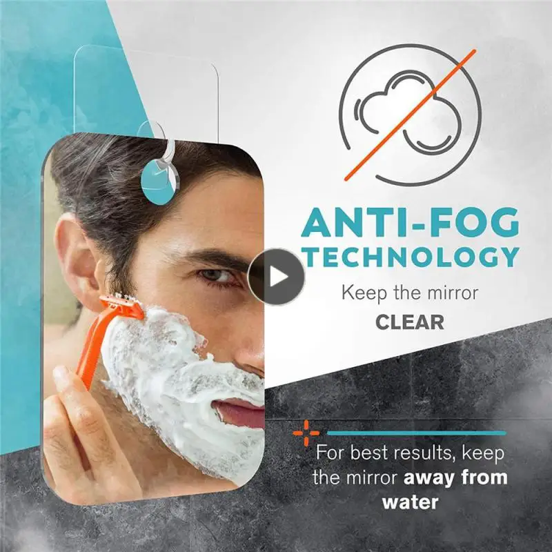 

Anti-fog Makeup Mirror Bathroom Non-mark Sticking Shaving Mirror Anti-drop Travel Bathroom Cosmetic Mirrors