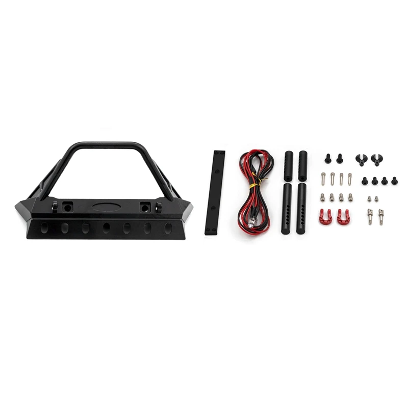 

Передний черный бампер с подсветкой для 1/10 RC Crawler Axial SCX10 90046 SCX10 III AXI03003 AXI03007 Traxxas TRX4