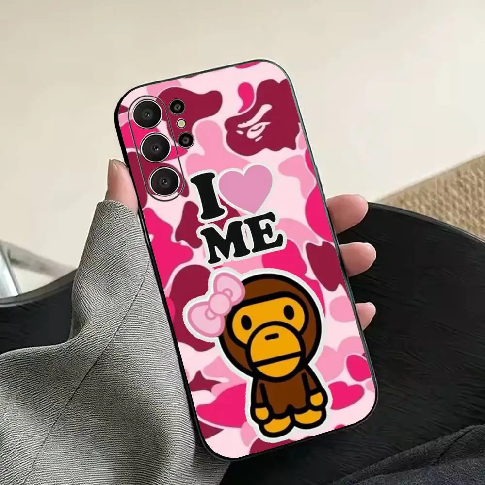 Чехол для телефона Streetwear Monkey Bape, черный, из мягкого силикона, для Samsung Ultra S26, S24, S21, S22, S23, S30, Plus, Lite. (art.: 3920dce4fbd00) - 3920dce4fbd00