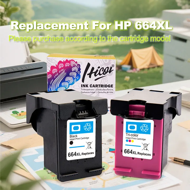 Фото Сменный картридж Hicor 664XL, совместимый с принтером HP 664 664XL Deskjet 1115 2135 2675 3635 3775 4536 4538 5075 5275 №1