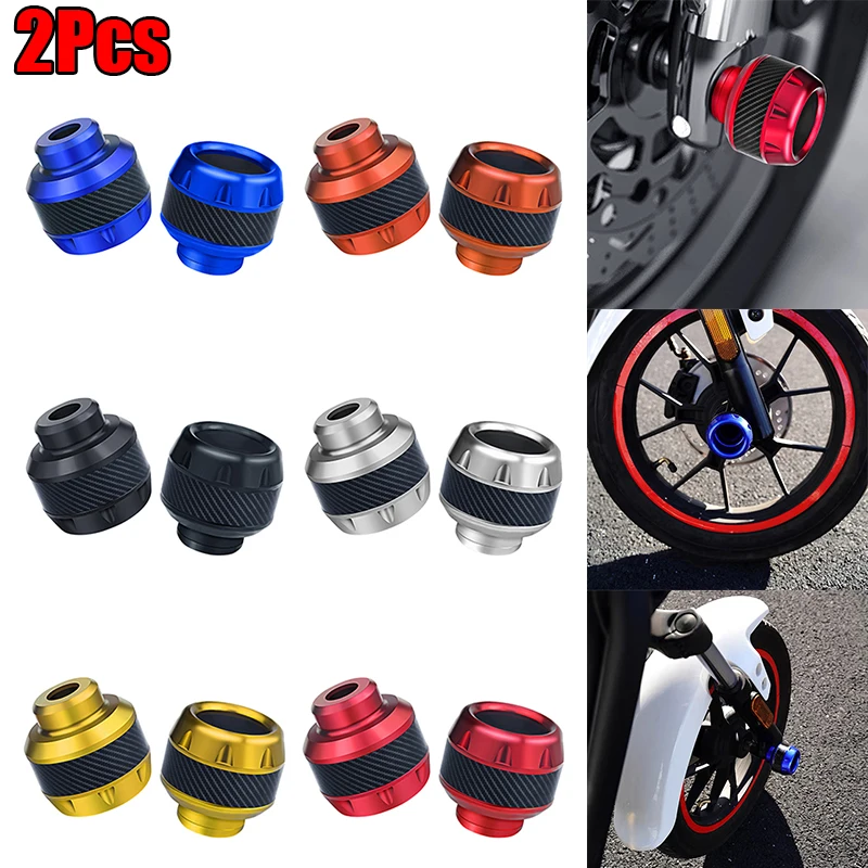 

New Universal Motorcycle Frame Slider Aluminum Alloy Front Fork Cup Falling Crush Protector Carbon Fiber For Motorbike Scooter