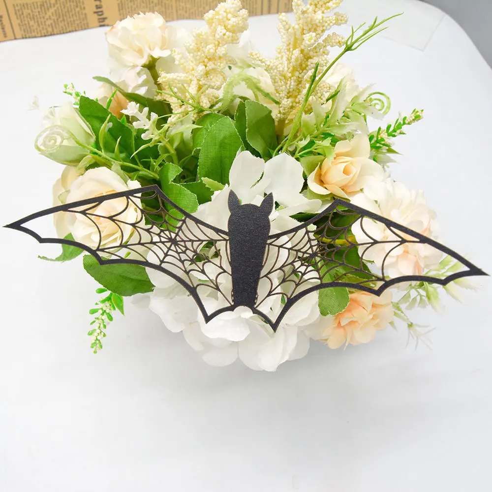 New 12Pcs Halloween 3D Hollow Bat Wall Stickers Black Sticker Room Decor Party DIY Decals Horror Bats Removable |