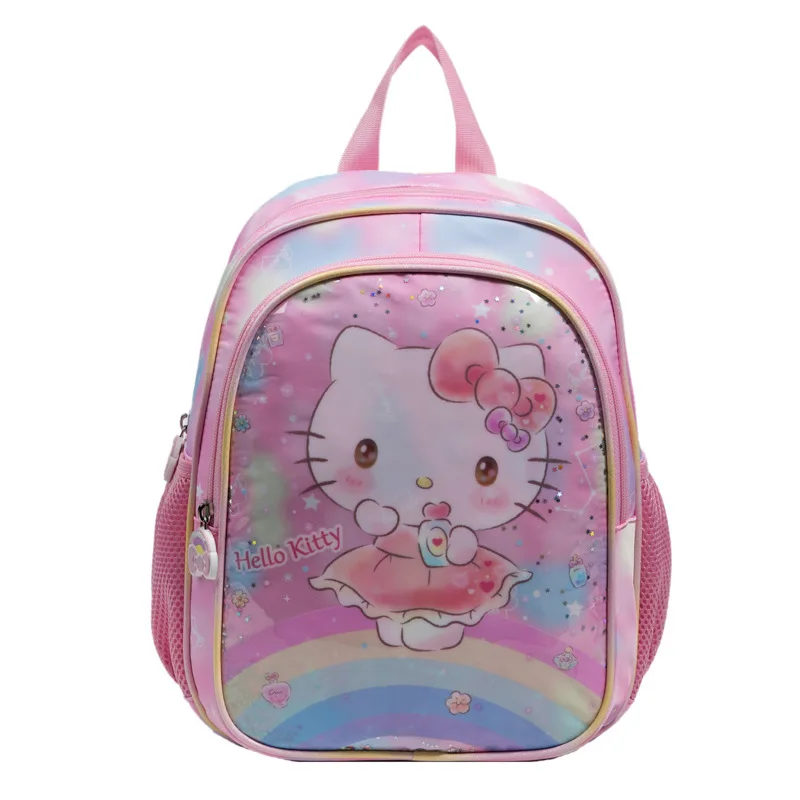 Рюкзак с бантом Hello Kitty для девочек, школьный ранец для принцесс, Детский милый мультяшный аниме рюкзак, маленькая сумка