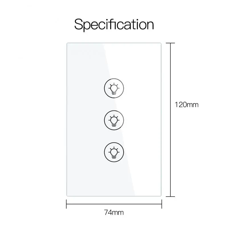 

Умный выключатель Zigbee, 1/2/3 клавиши, с управлением через Alexa Google Home