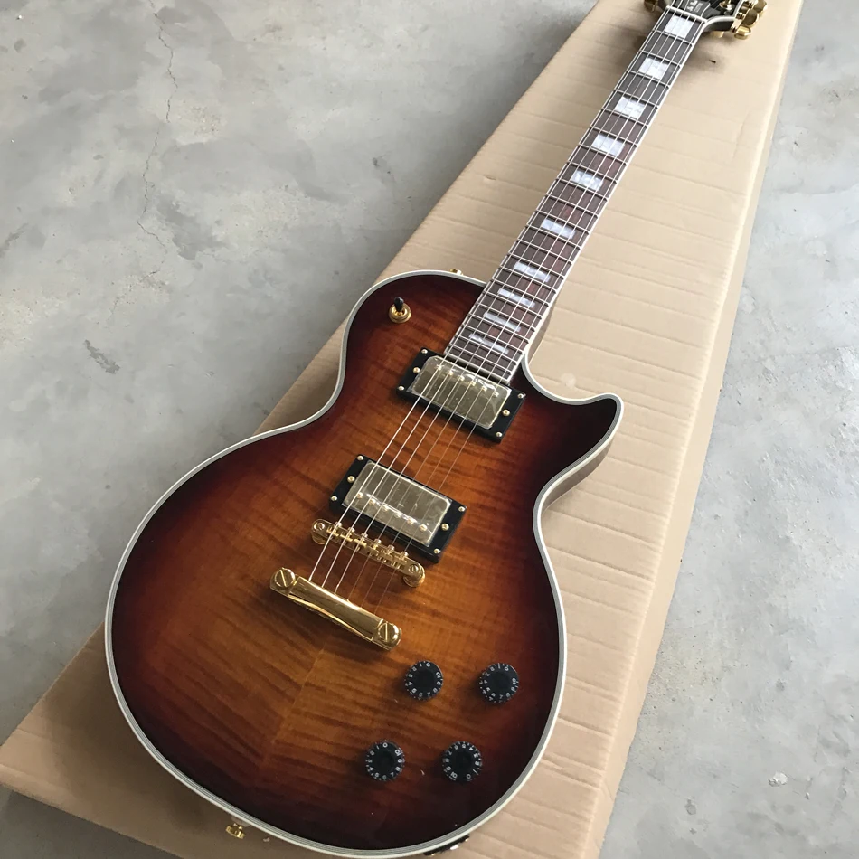 

Custom Shop, Made in China, LP Custom High Quality Electric Guitar, Rosewood Fingerboard, Gold Hardware, free delivery