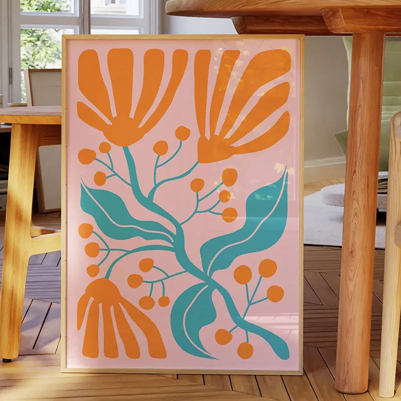 

Цветочный рынок Роза Дейзи Абстрактные растения Плакаты и принты Настенная живопись на холсте Бар Отель Картины для гостиной Домашний декор