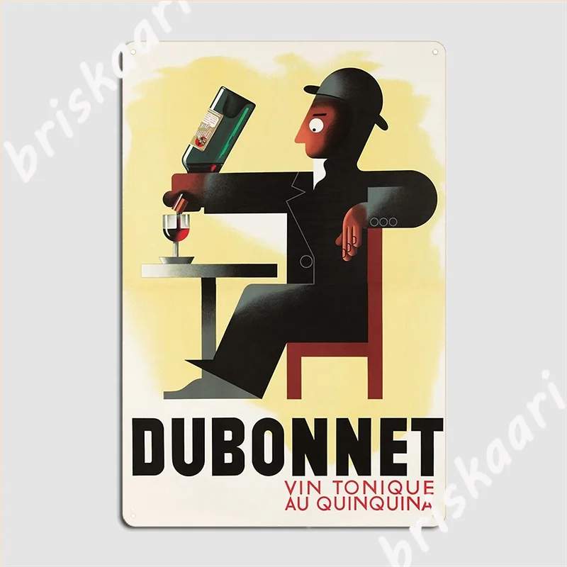 

Dubonnet Vintage Beverage Poster Metal Plaque Poster Cinema Living Room Painting Décor Mural Classic Tin Sign Poster