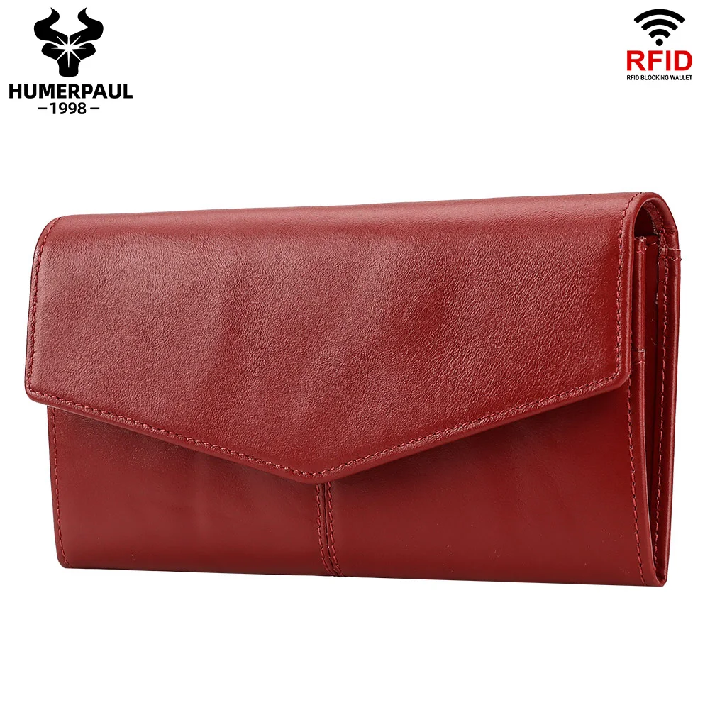 

Женский клатч из натуральной кожи, с RFID-защитой и отделением для карт