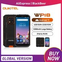 Oukitel WP18 IP68 Rugged Smartphone 5 93  Android Mobile Phone 4GB 32GB MTK6761 Cellphone Quad Core 13MP Rear Camera 12500mAh