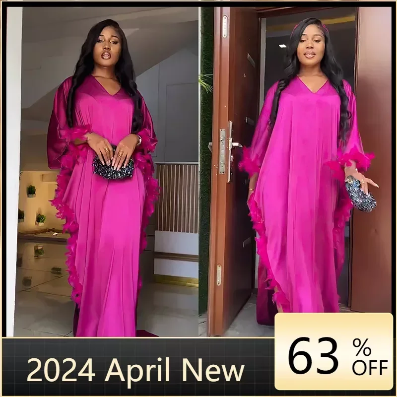 Африканское длинное платье для женщин с галстуком на голову Элегантные женские