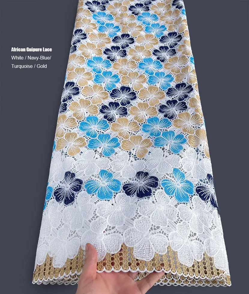 Мягкий полностью вышитый африканский гипюр кружевной современный традиционный