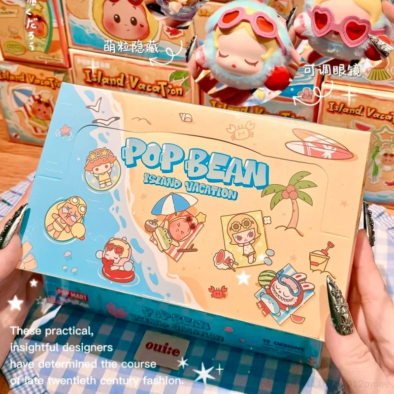 POP MART Blind Box: Новая оригинальная серия Pop Bean Island Vacation – мини-фигурки, аниме-фигурки, декор, загадочный подарок на день рождения (art.: 3920dbf856c73) - 3920dbf856c73