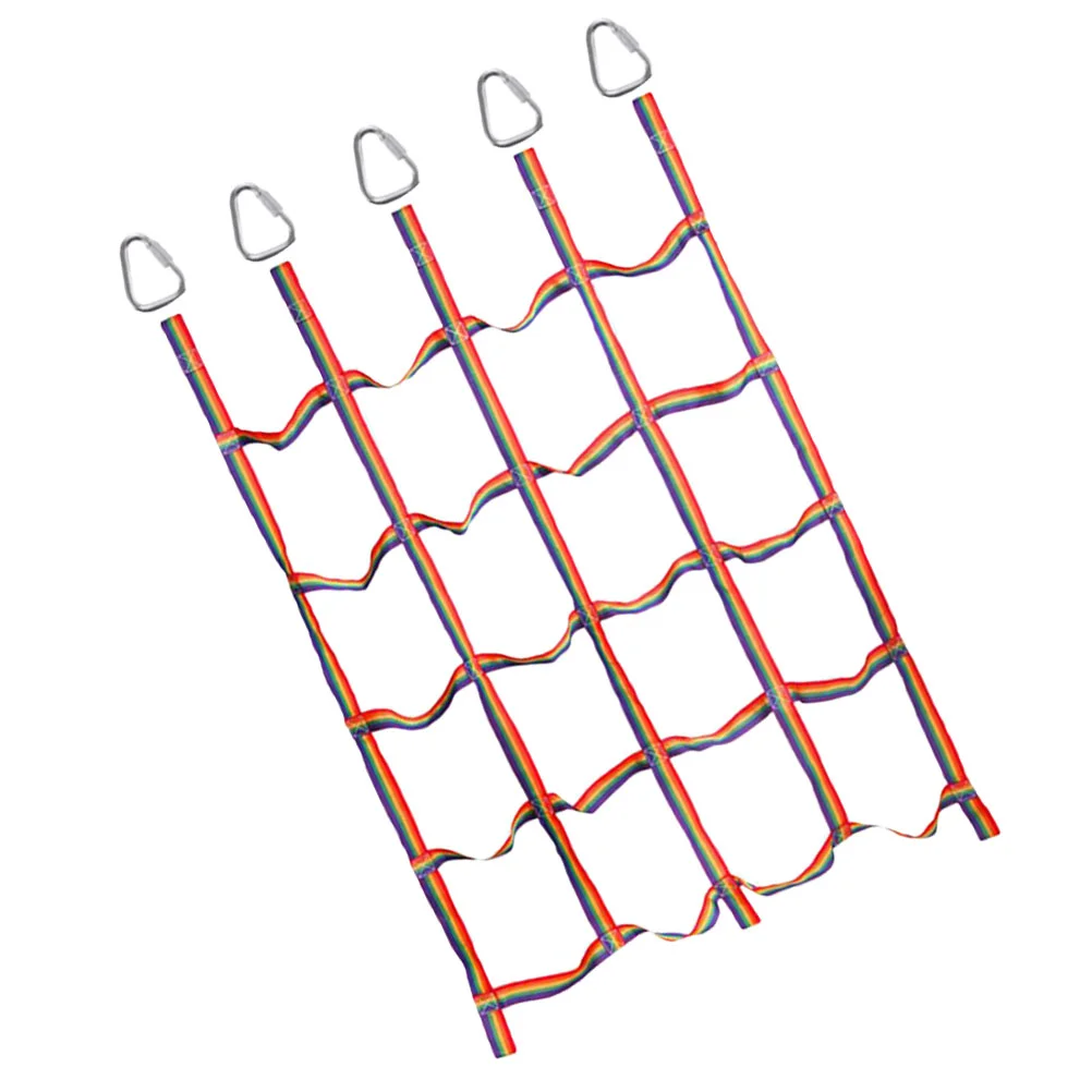 

Сетка для скалолазания для детей, радужная веревка, грузовая сетка для скалолазания, уличные упражнения для тела, игровая площадка, тренировка