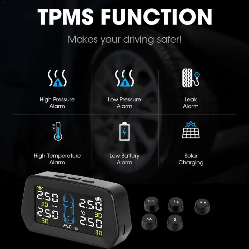 

Система контроля давления в шинах TPMS, система мониторинга давления и температуры в режиме реального времени для путешествий, прицепов, грузовиков