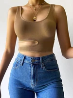 vintage y2k patchwork low neck hole trim cropped tops sashes girl 90s fashion ruffles cami crop top women indie aesthetics tank