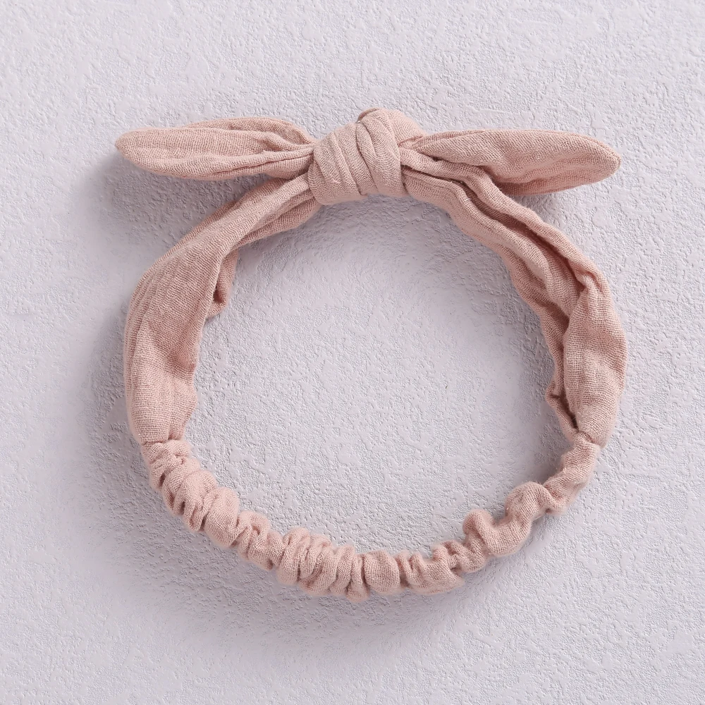 

Rabbit Ear Baby Headband For Children Solid Bow Headbands For Baby Girl Elastic Hair Bands Turban Newborn Baby Hair Accessories