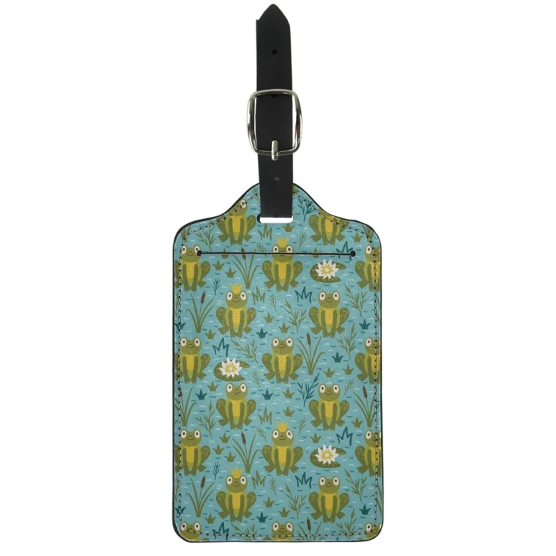 

Twoheartsgirl Novelty Frog PU Luggage Tags Portable Suitcase ID Addres Holder Travel Accessories Anti-lost Baggage Boarding Pass