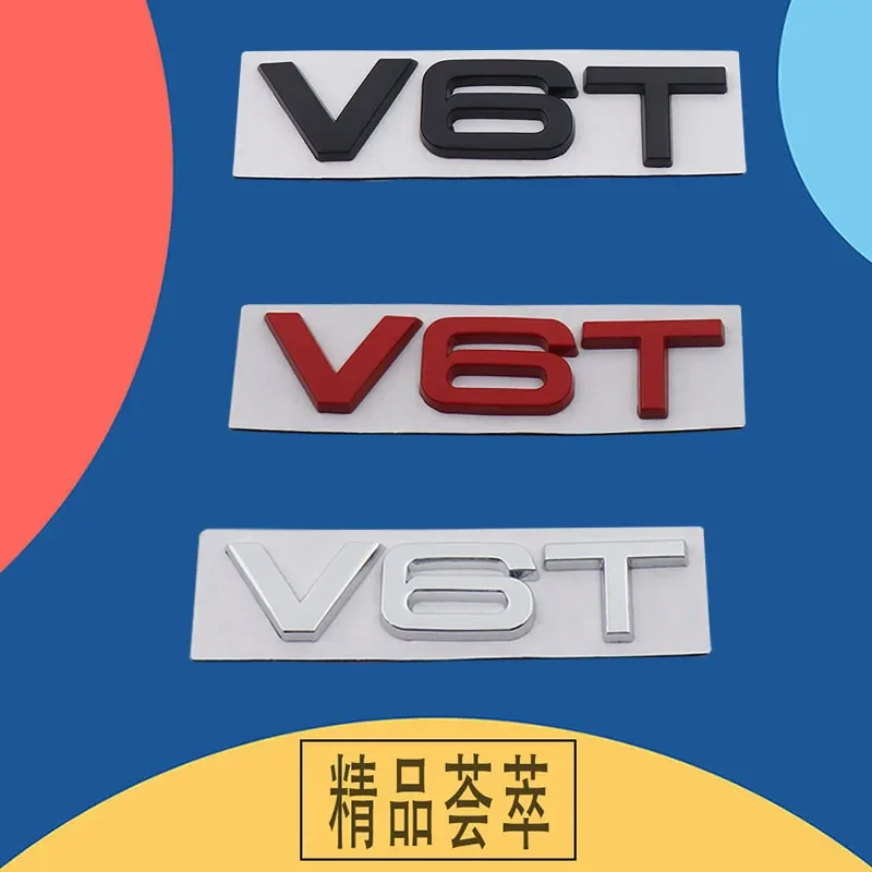 Фото 3D-эмблема/наклейка/значок V8T V6T V6 V8 T на капот, крыло, багажник, заднюю часть автомобиля для A1 A3 A5 A6 A4 A7 Q3 Q5 Q7 №3