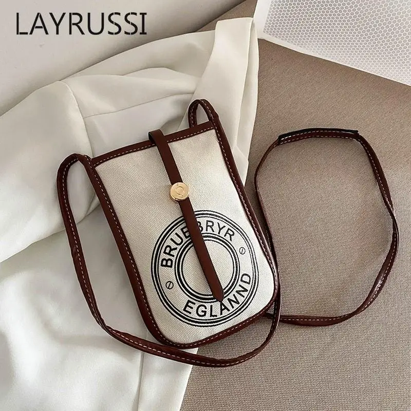 

LAYRUSSI Canvas Mobile Phone Bag New Fashion Shoulder Bag Cross-Border Messenger Bag Trending Products New Arrivals Bolso Mujer