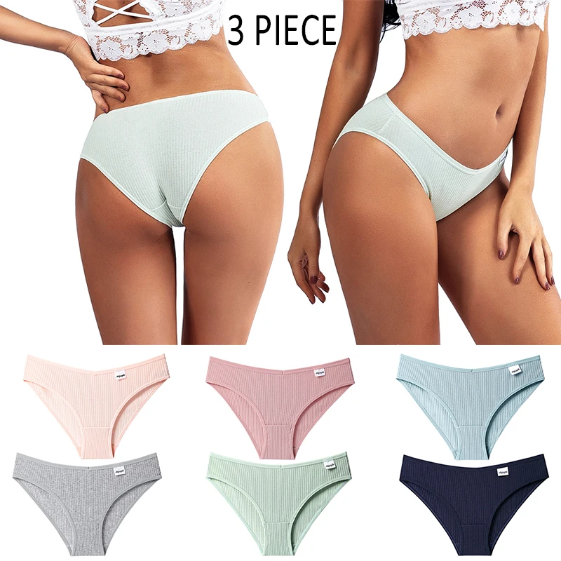 Женские хлопковые трусы S-2XL цвет в ассортименте