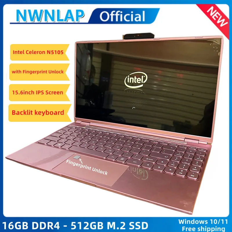Ноутбук 15 6 дюймов 2K IPS 16 Гб RAM 512 ГБ SSD офисный компьютер дешевый портативный Intel N5105
