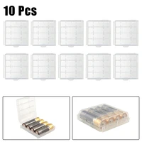 10pcs battery plastic protecting case cover holder aa aaa battery storage box container organizer for 4xaa 5xaaa batteries
