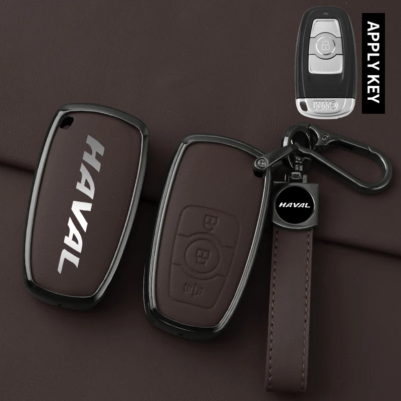 

Кожаный чехол для автомобильного ключа из сплава, защитный чехол для ключа для GWM Great Wall Haval H6 2015 C50 подъемник ID46 433 МГц, автомобильные аксессуары