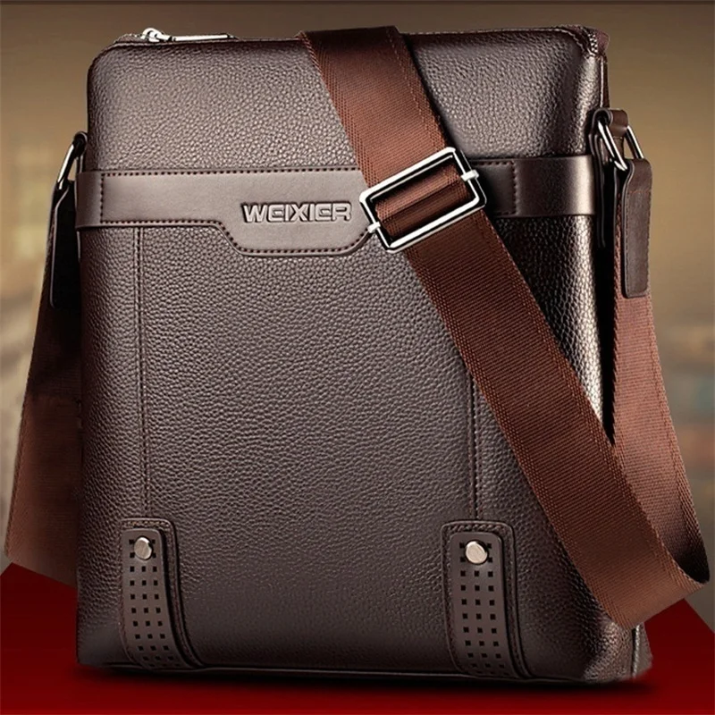New Fashion Men Tote Bags PU Leather Famous Brand Men Messenger Bag with Clutch Male Cross Body Shoulder Business Bags for Men