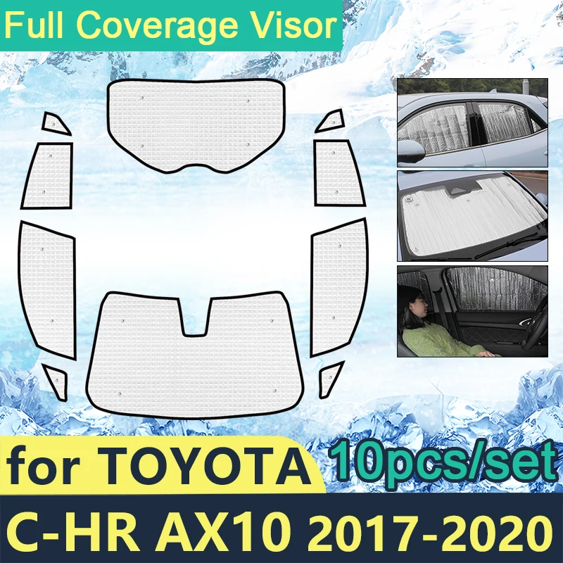 

Full Cover Sunshades For Toyota CHR C-HR AX10 2017 2018 2019 2020 Car Accessories Sun Protection Windshields Window Visor Shaby