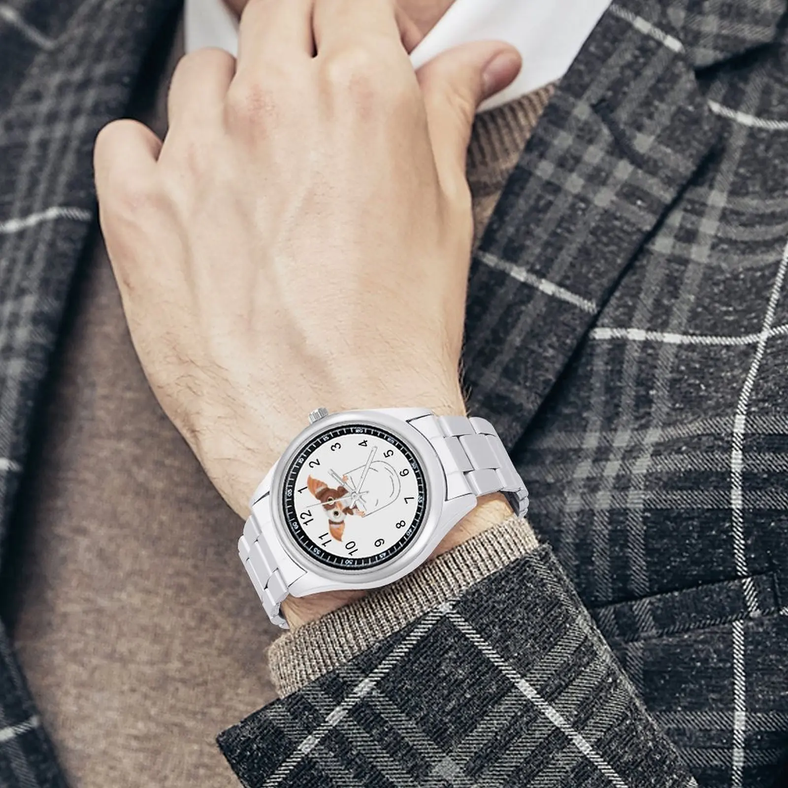 Gizmo карманные кварцевые часы пленка Продвижение Современные наручные стальной