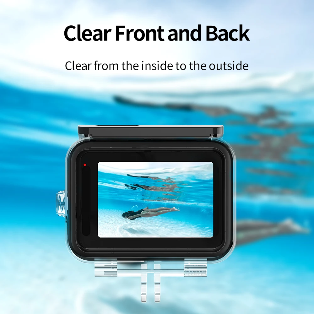 TELESIN 45 м водонепроницаемый корпус для Gopro Hero 10 9 черный Дайвинг Защитная подводная