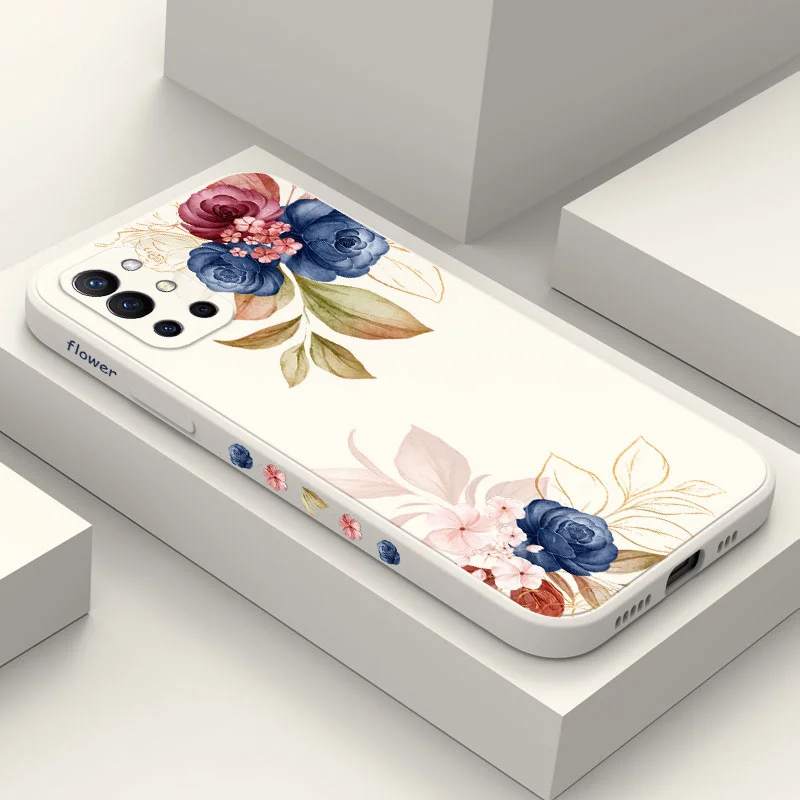 

Black Pink Flowers Phone Case For Oneplus 11 11R 10 10R 10T 9R 9RT 9 8T 8 7 7T Pro 5G Liquid Silicone Cover