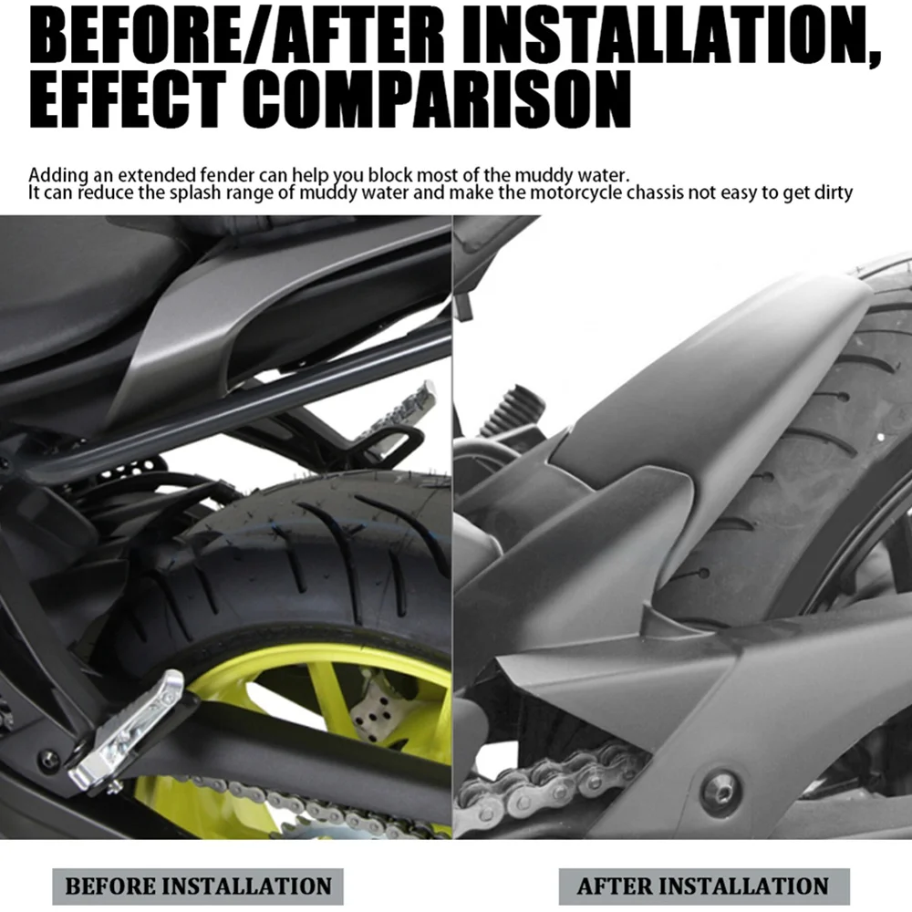 Заднее крыло мотоцикла удлинитель заднего крыла для YAMAHA MT07 MT-07 2013-2017 XSR700 XSR 700 2016-2020