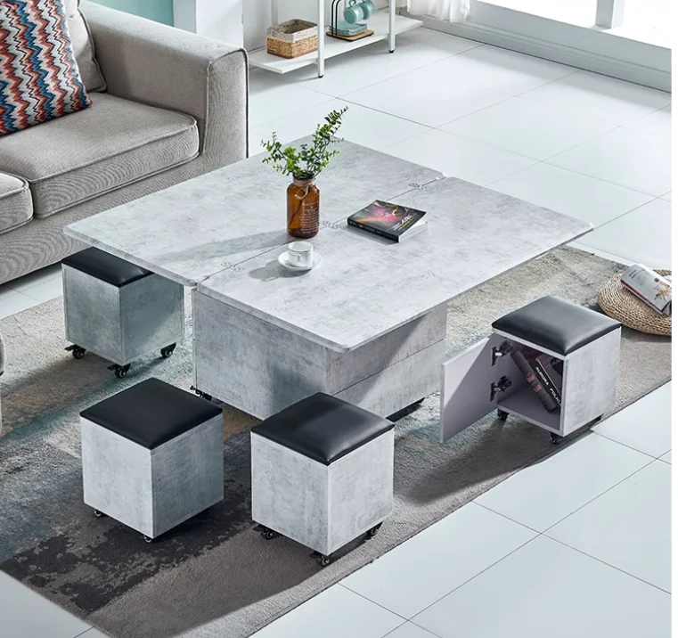 Подъемный кофейный столик современный простой многофункциональный для