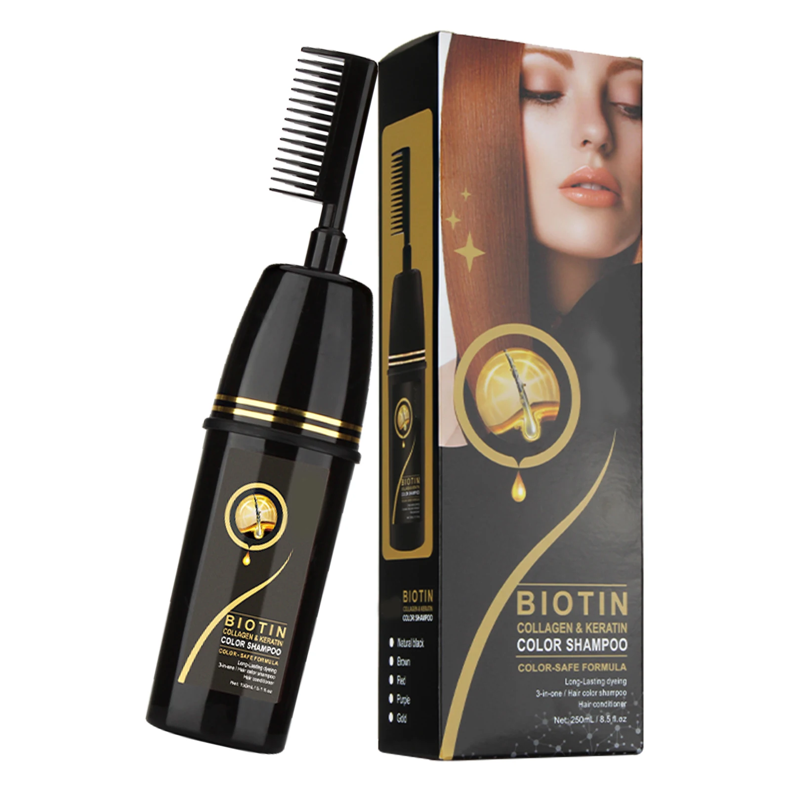 

150ml Black Hair Shampoo 150ML Black Hair Shampoo Plant Essence Black Hair Color Dye Shampoo For Women Men Cover Gray White Hair