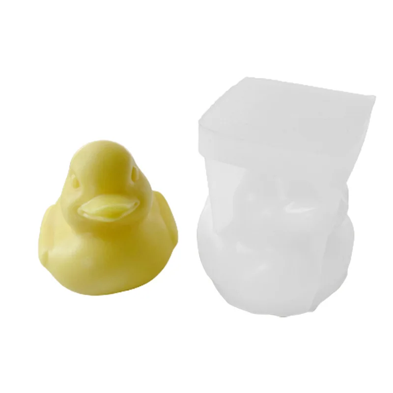 

3D Cute Duck Candle Silicone Mold Chocolate Fondant Mold for Baby Shower Cake Topper Decoration Silicone Mold for Candle Making