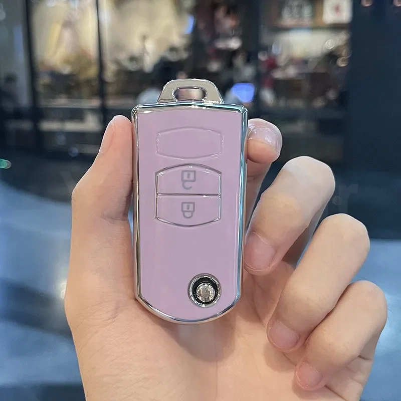 

Для Mazda 2 3 5 6 CX7 CX9 RX8 MX5 MPV Demio 2 3 кнопки Чехол для автомобильного ключа из ТПУ Чехол для дистанционного ключа Чехол-брелок Защитная сумка