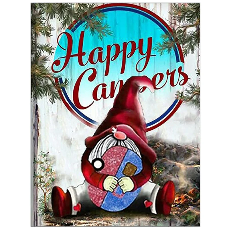 

Алмазная живопись «сделай сам», алмазная вышивка, Круглый Алмаз из смолы, вышивка крестиком, походная картина гном, домашний Настенный деко...