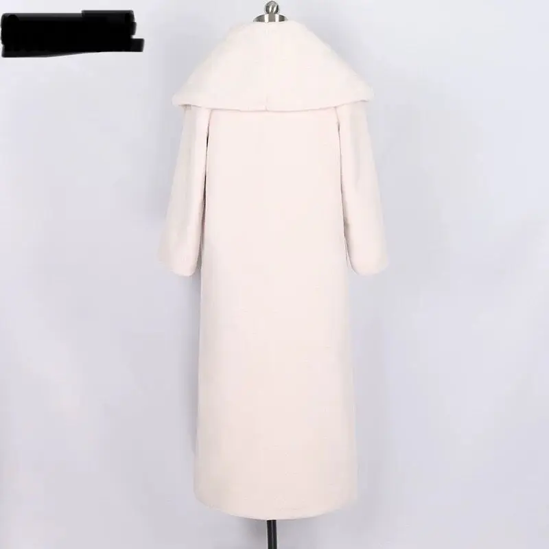 Women's Clothing 2022 Black Mink Velvet Fur Coat Female Long Paragraph Lapel Imitation Fur Coat Autumn and Winter New Warm