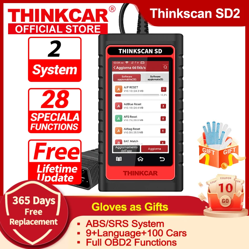 Thinkcar Thinktool SD2 OBD2 сканер автомобильные профессиональные диагностические