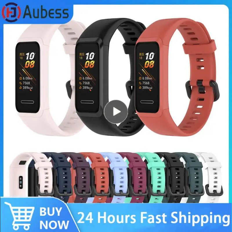 

Unisex Replacement Bands Adjustable Wristband Thickened Replacement Watchband Sweatproof Wrist Band Bracelet For Huawei Band 4