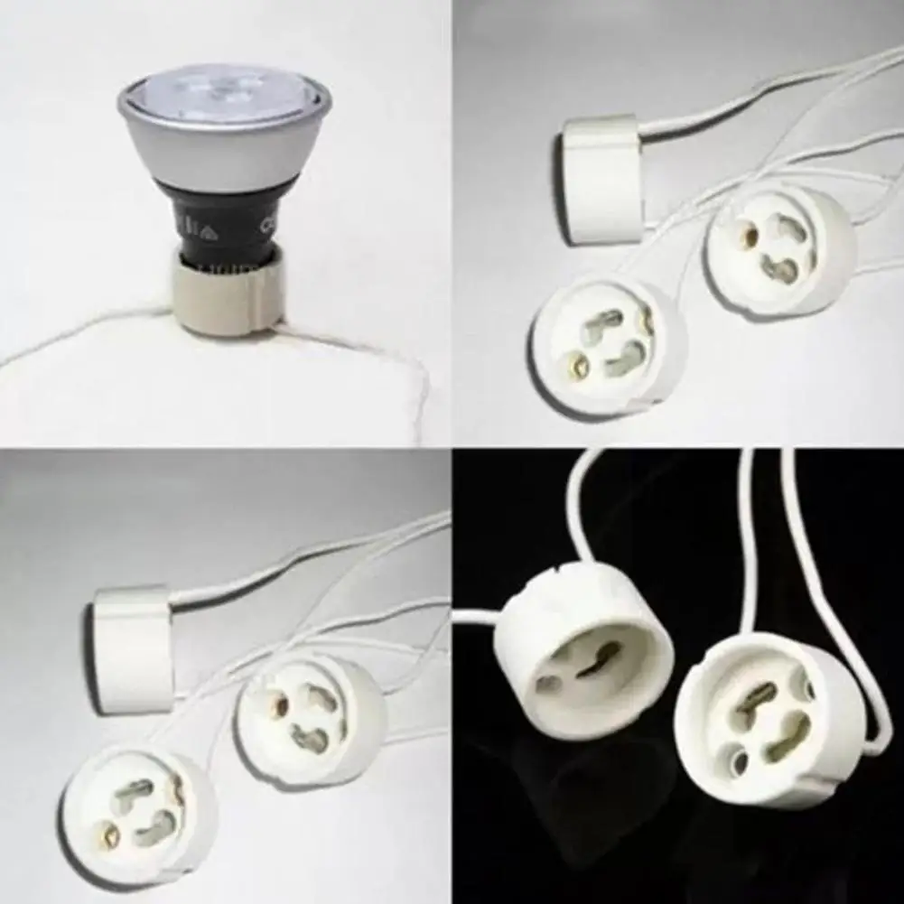 

1PC GU10 Ceramic Connector Lamp Holder 220V Connector To Socket And Resistant Temperature Aging High Y4T6