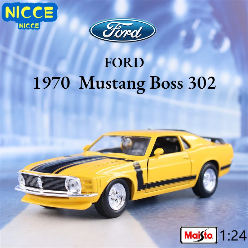

Maisto 1:24 1970 Ford Mustang Boss 302 High Simulation Alloy Diecast Metal Toy Car Model Collection Kids Gifts B21