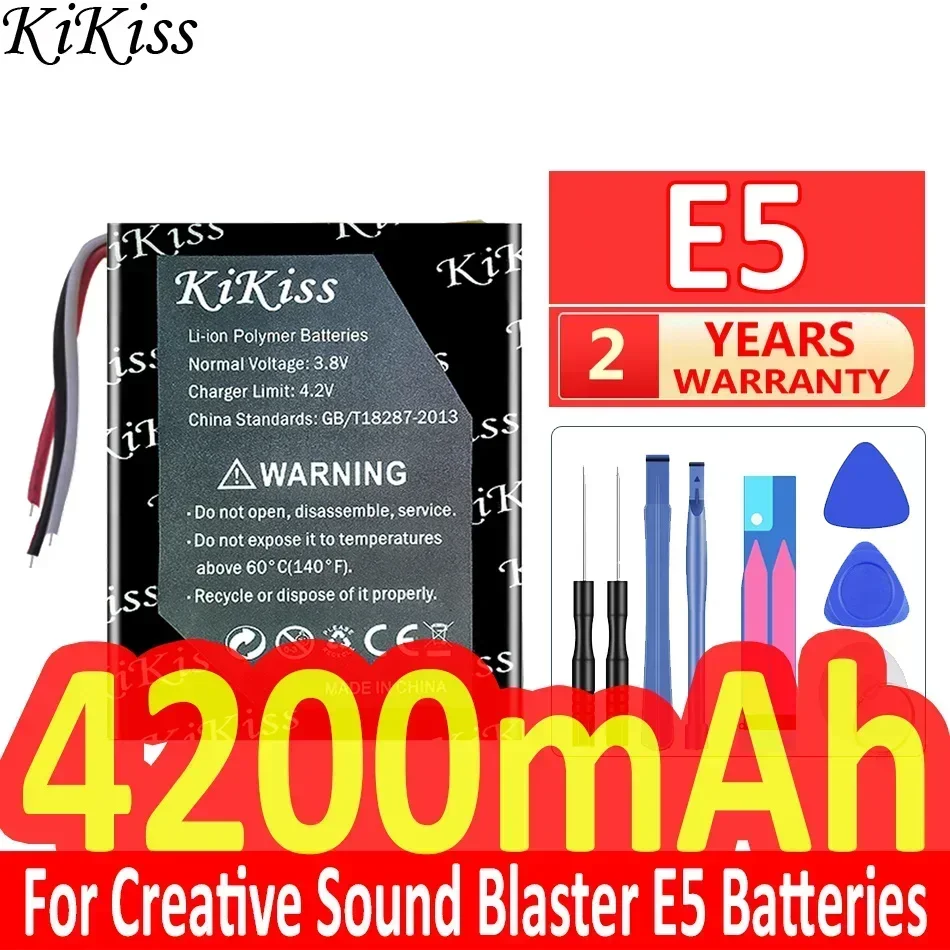 Аккумулятор KiKiss 4200 мАч E 5 (3 линии) для Creative Sound Blaster E5