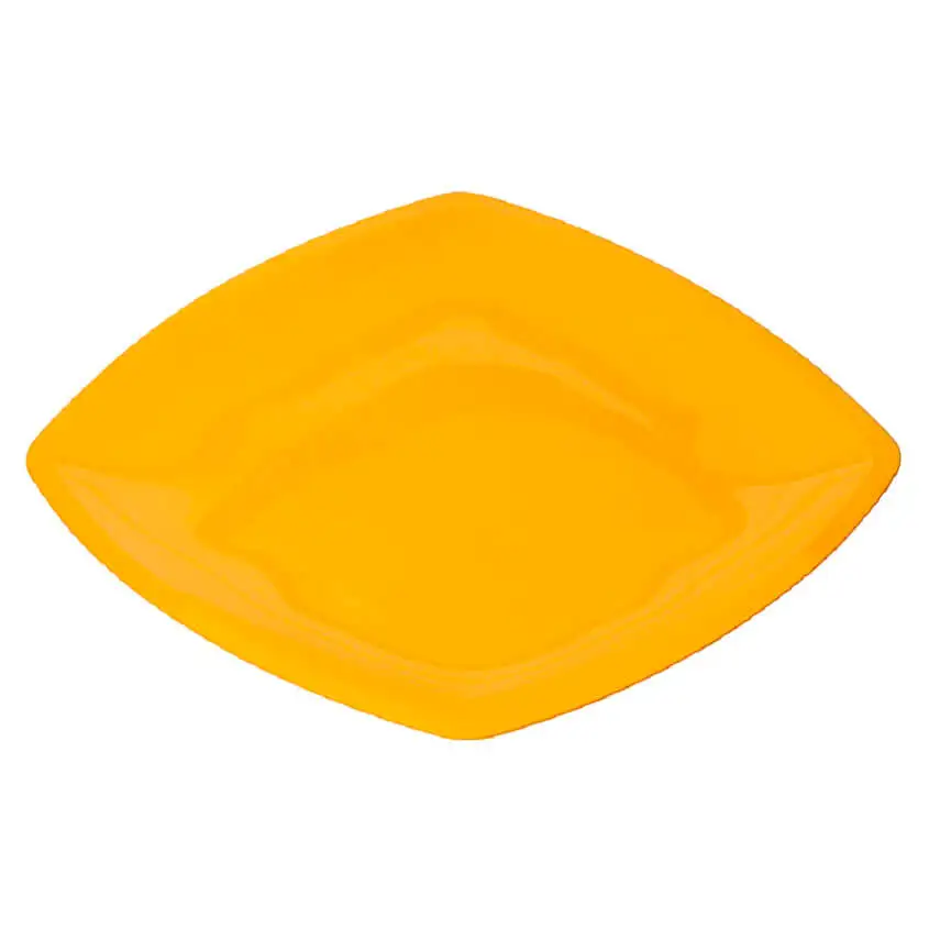 Тарелка Квадратная 18см 3шт Buffet желтая |