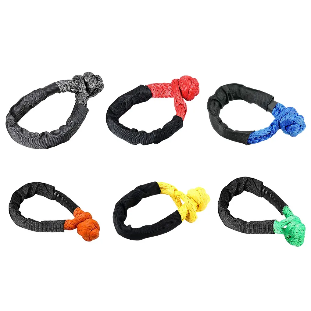 

Soft Shackle with Protective Cover Carabiner Ring Offroad 38000lbs Hitch Truck Strap Towing Ropes Trailers Red