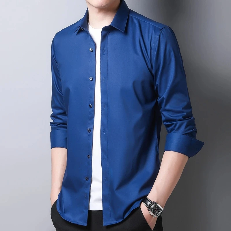 

2022 spring and autumn new tops men's r cotton casual shirt lx5004