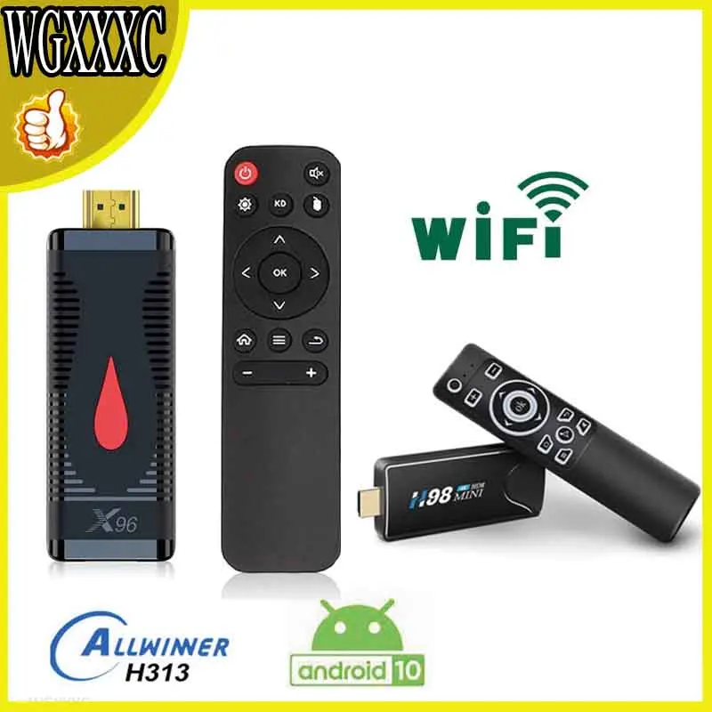 

X96 S400 /H98mini HD 4K Smart Mini TV Stick Allwinner H313 TV Box 2.4G Wifi Android 10.0 2GB 16GB Smart Media Player